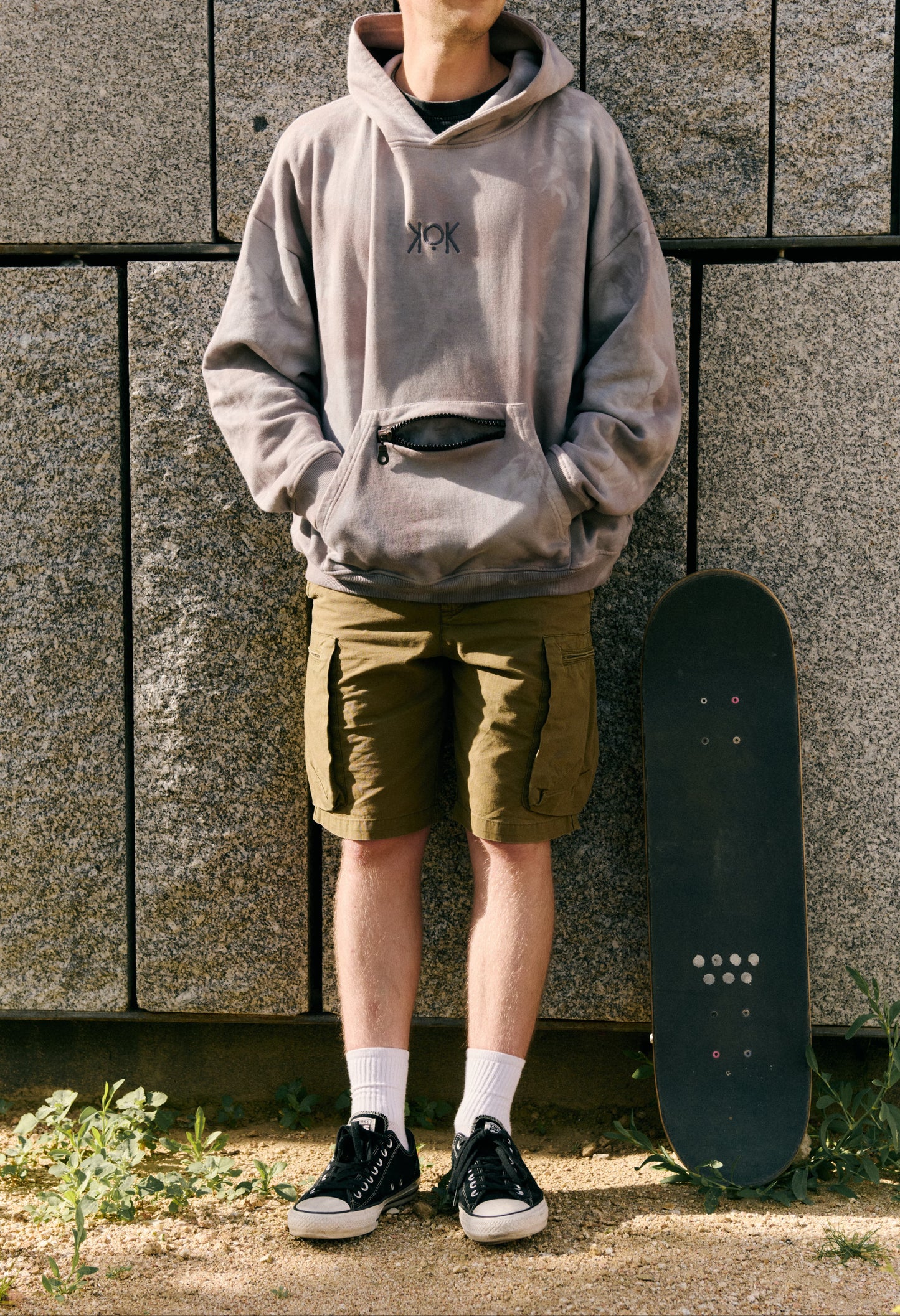 HOODIE DYED LIGHT-GREY