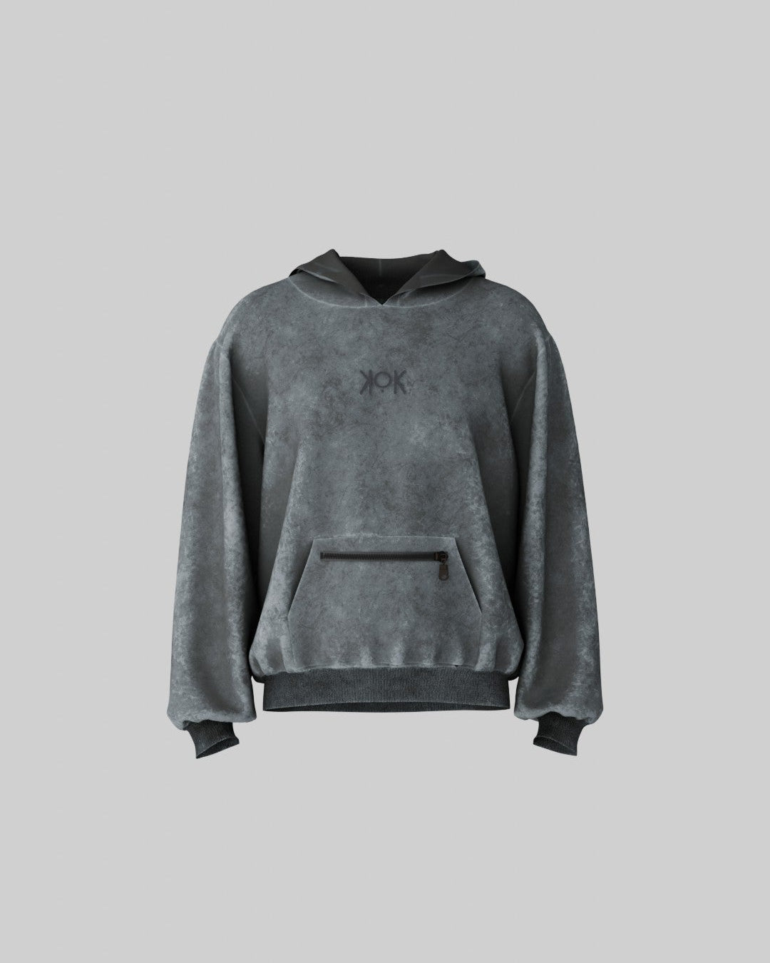HOODIE DYED GREY