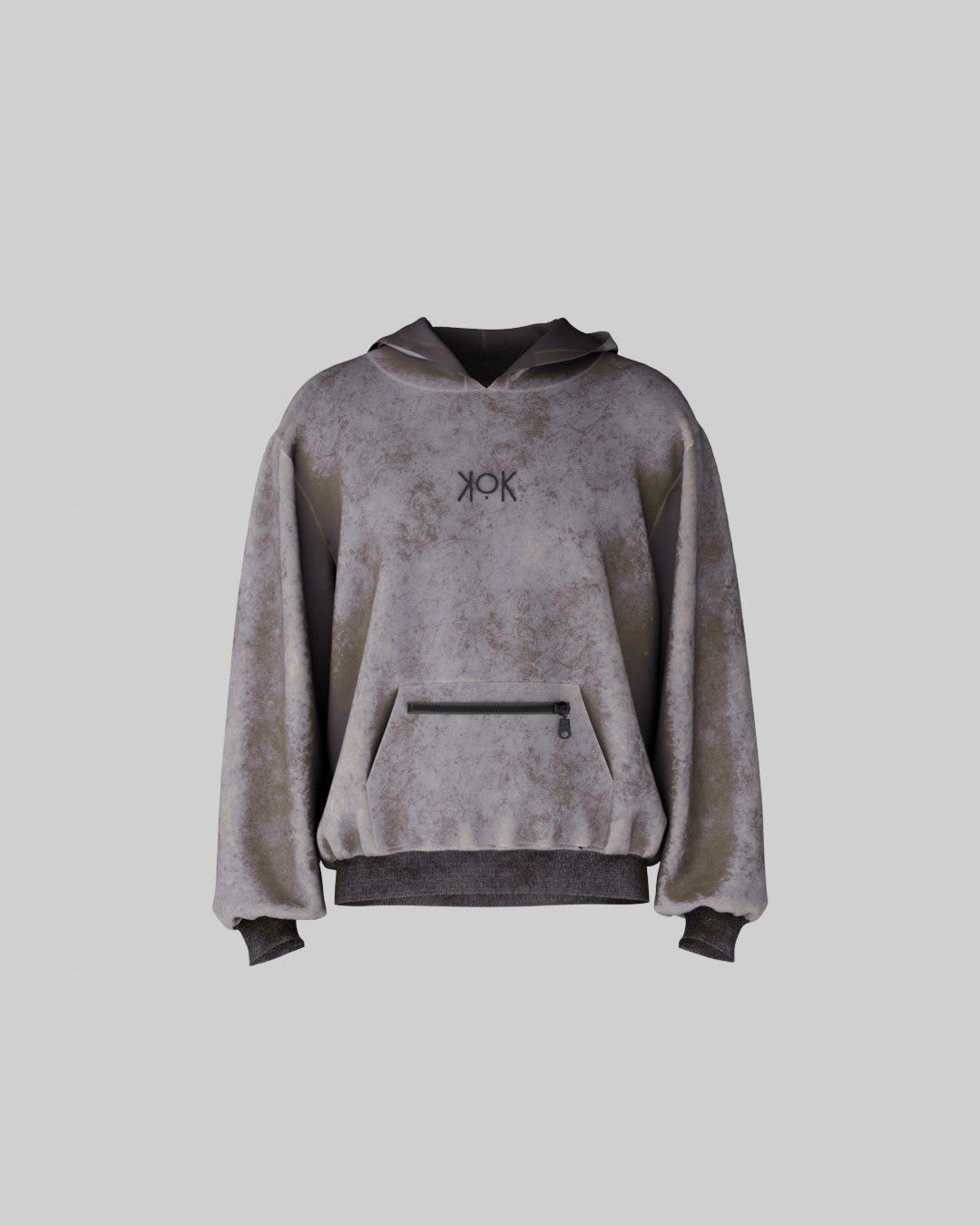 HOODIE DYED LIGHT-GREY