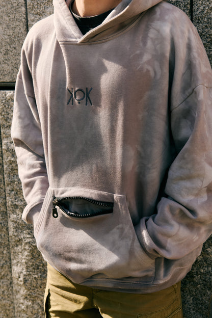 HOODIE DYED LIGHT-GREY