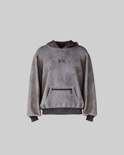 HOODIE DYED LIGHT-GREY